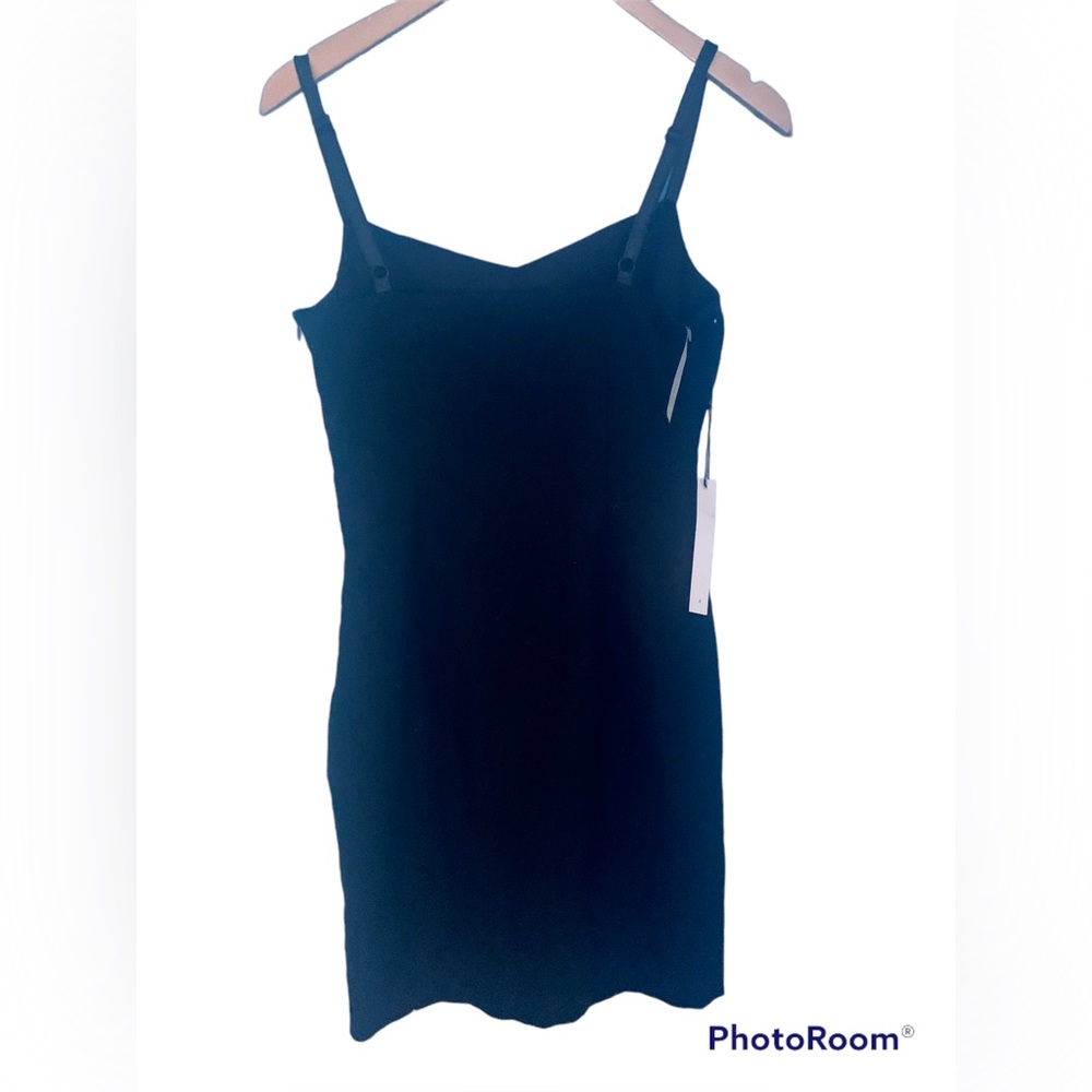 Susana Monaco Black Wool and Genuine Leather Dress NWT Size 4